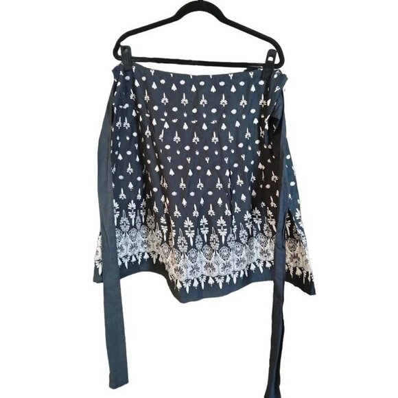 Mix Nouveau Womens Floral Print Skirt Attached Belt Side Zip Plus Size 2X - Picture 3 of 8